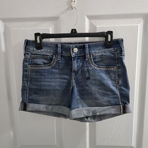Express Mid Rise Blue Jean Shorts for Women Size 0